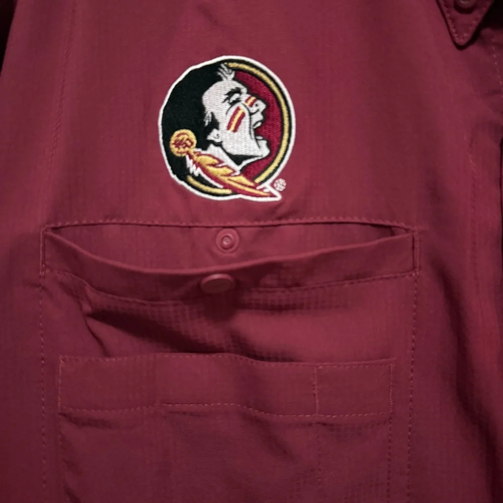 Columbia PFG, men’s Florida State University garnet fishing shirt size XXL - Picture 10 of 13